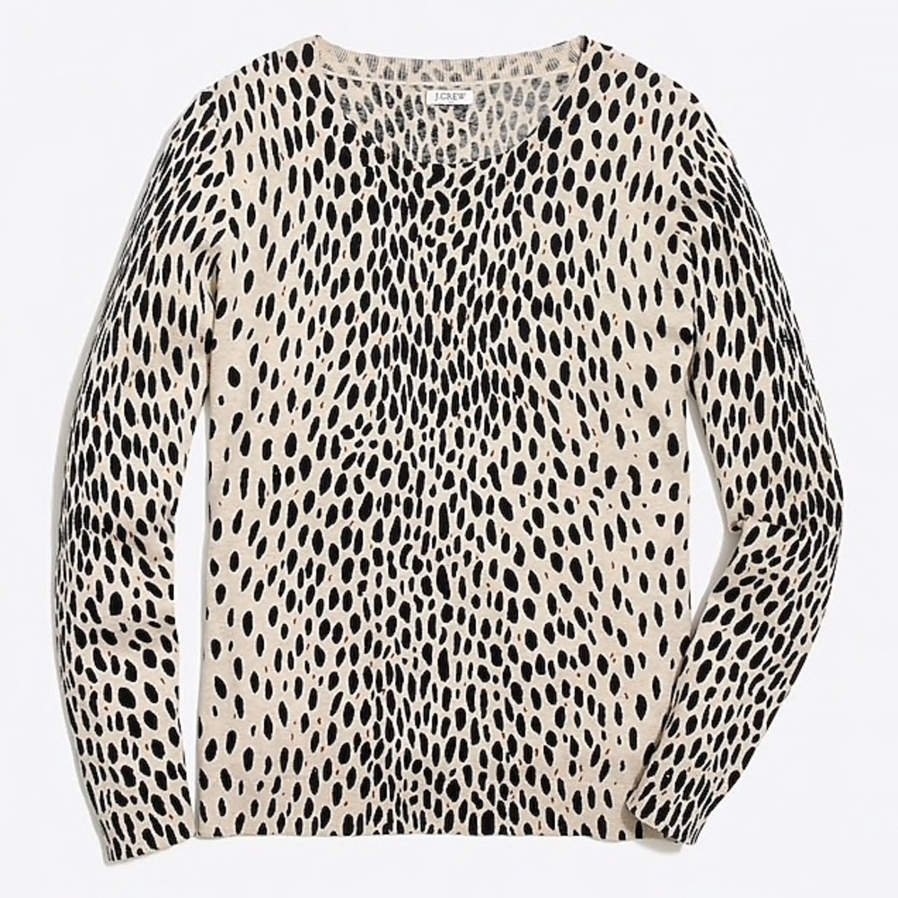J.Crew Cheetah Print Crewneck Sweater